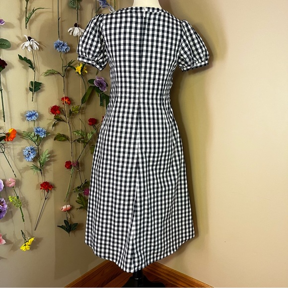 Sweet Salt Knotted Waist Gingham Dress - Picture 4 of 12